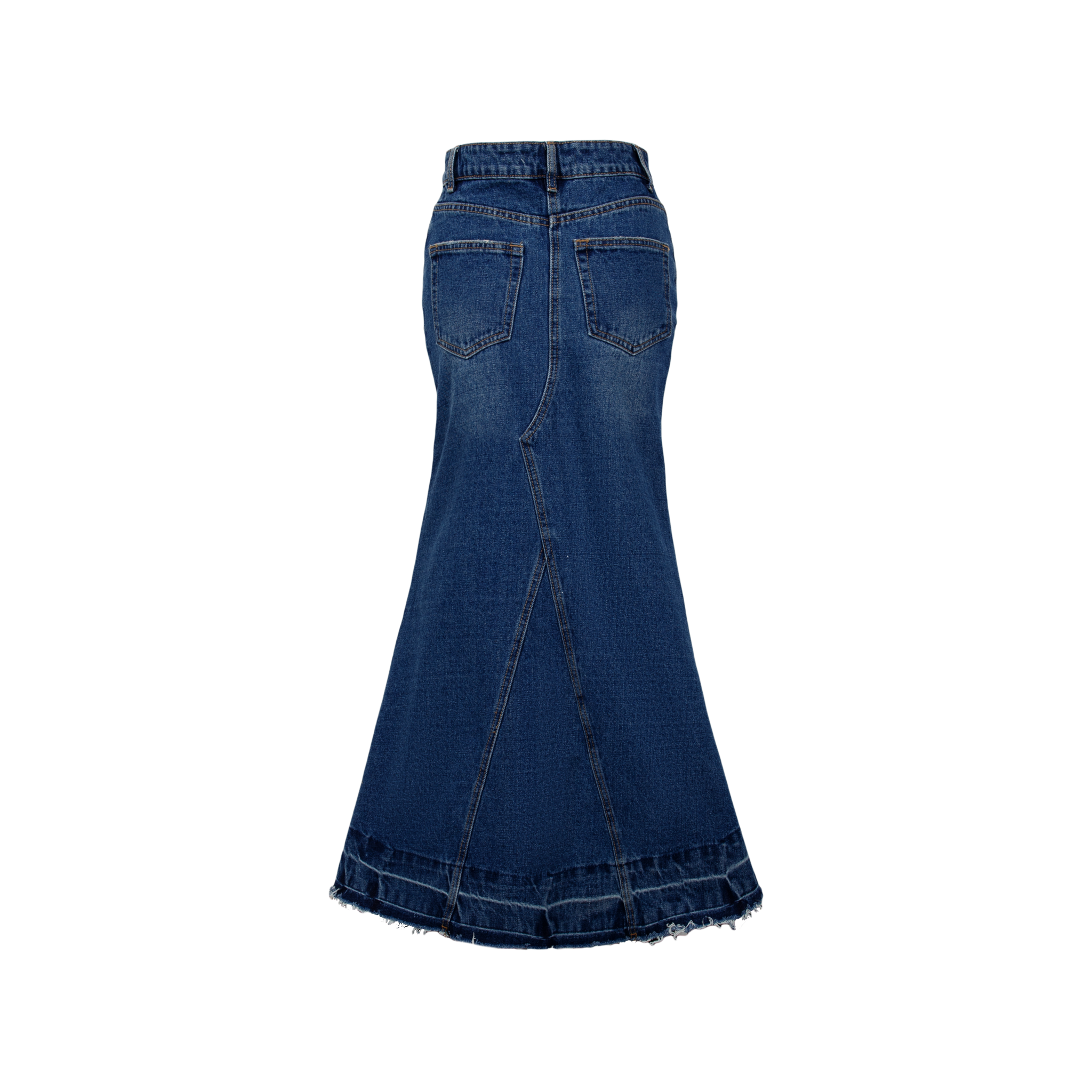 Flared Maxi Denim Skirt