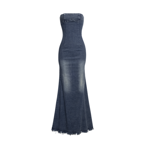  BLUM - Tube Fisht Tail Denim Dress 