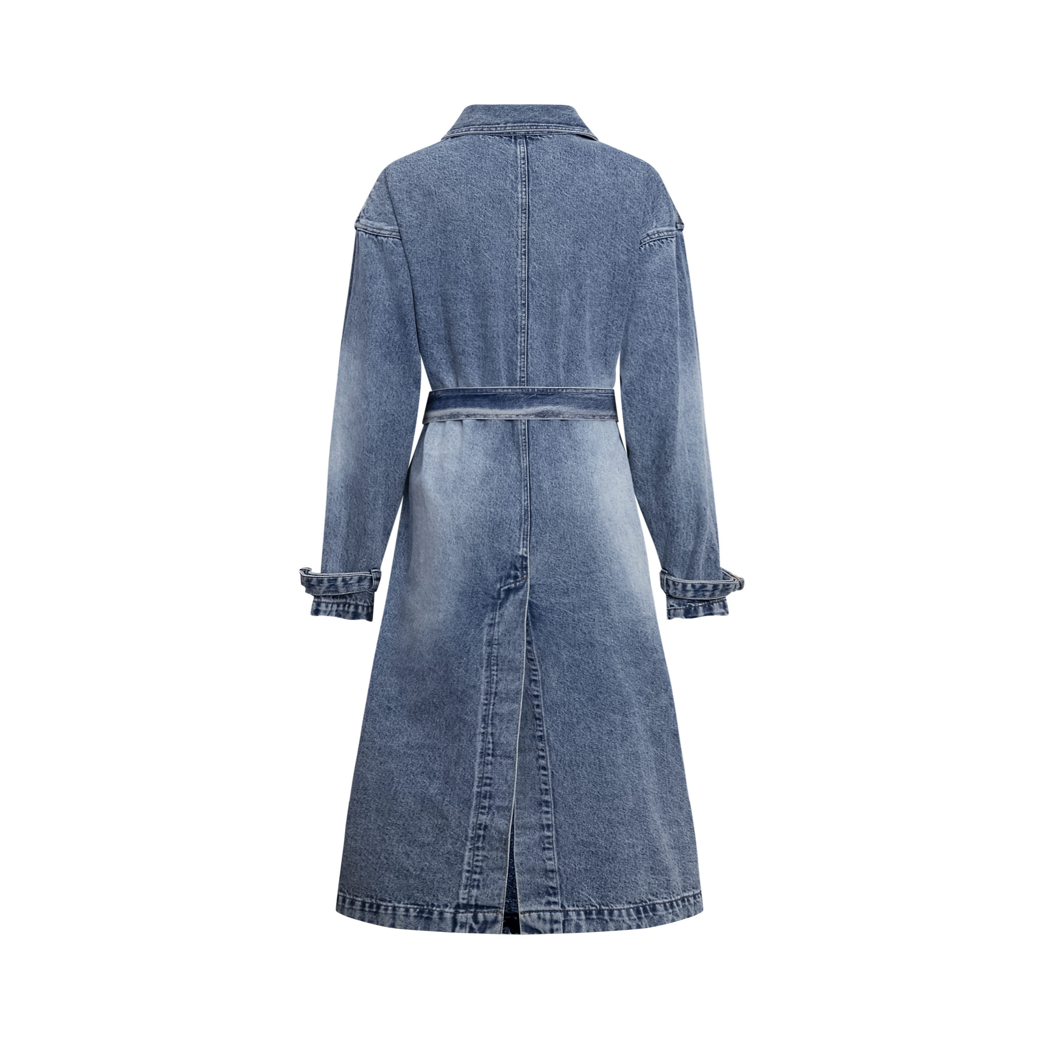 BLUM - Double Breasted Denim Trench Coat