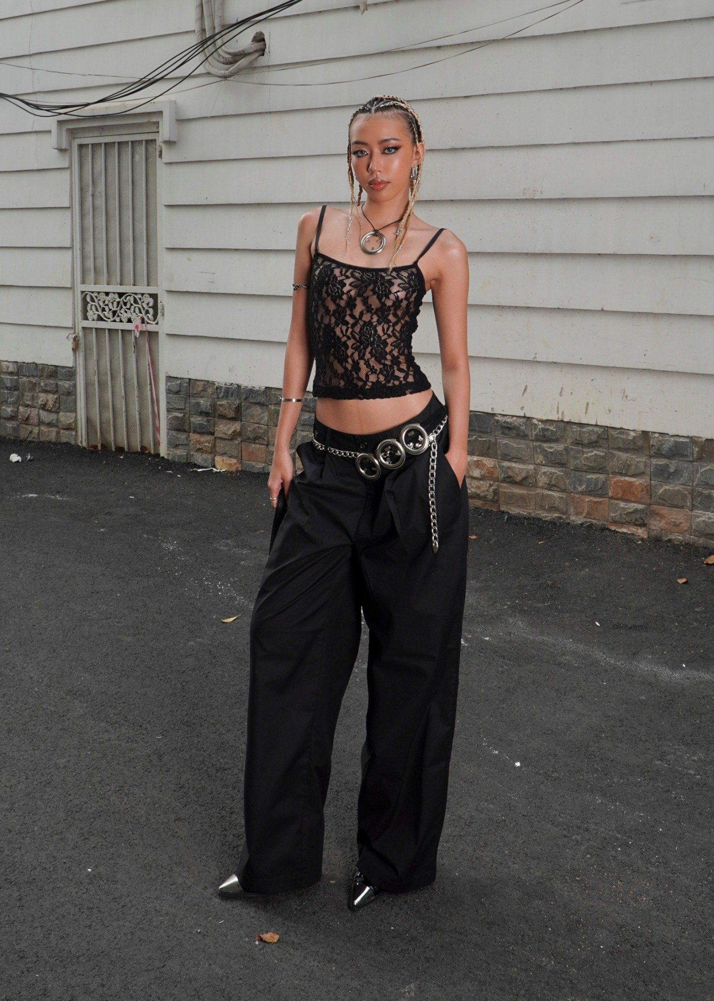 Loose Waisted Pleated Trouser