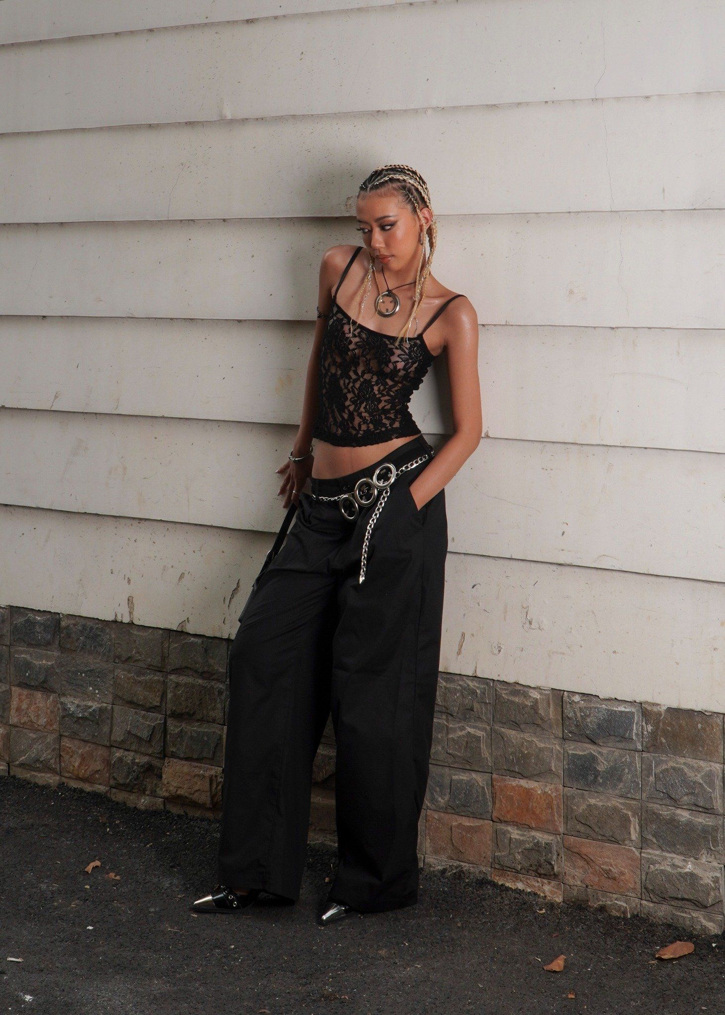 Loose Waisted Pleated Trouser