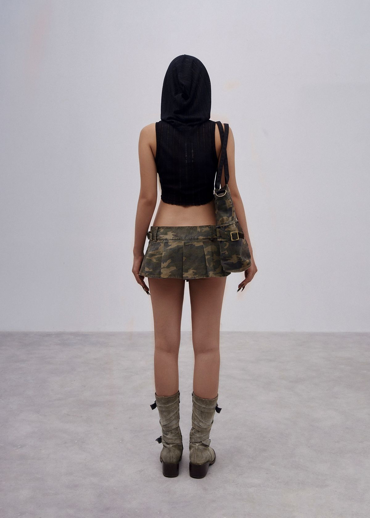 CAMO - Pleated Mini Skirt