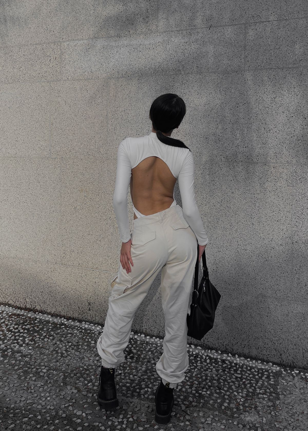 Backless High-Cut Bodysuit