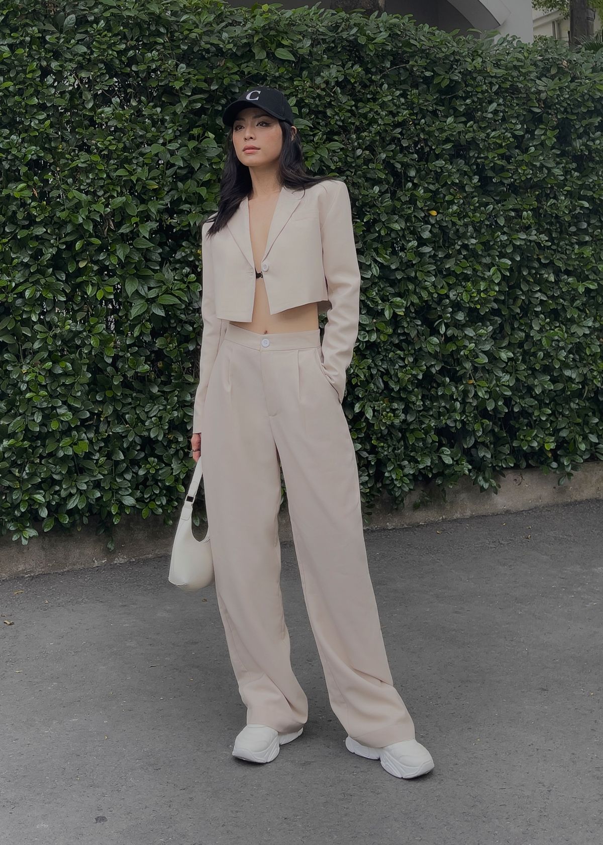 Pleated Wide Leg Trousers