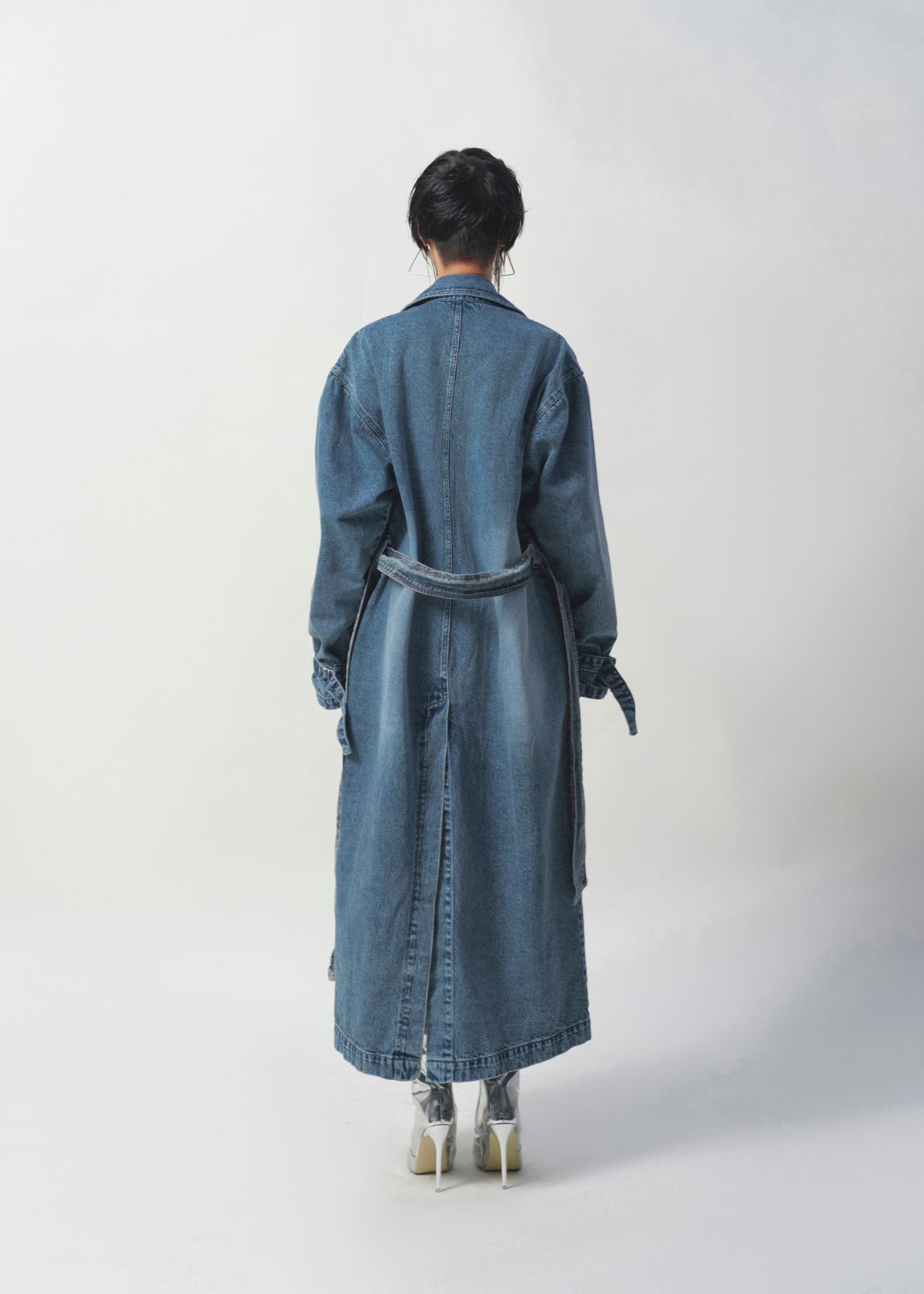 BLUM - Double Breasted Denim Trench Coat