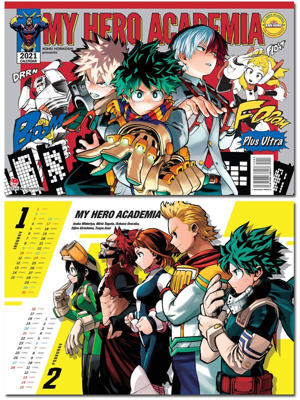 Lịch Treo Tường My Hero Academia - Học Viện Siêu Anh Hùng 2021