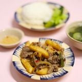  Combo Cơm + Thịt Bò Xào Khoai Tây + Rau + Canh 