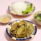  Combo Cơm + Cà Tím Xào Thịt Tóp Mỡ + Rau + Canh 