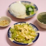  Combo Cơm + Khổ Qua Xào Trứng + Rau + Canh 