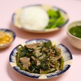  Combo Cơm + Bò Xào Rau Muống + Rau + Canh 