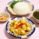  Combo Cơm + Trứng Cút Sốt Mắm + Rau + Canh 