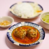  Combo Cơm + Xíu Mại Bọc Trứng Cút Xốt Cà + Rau + Canh 