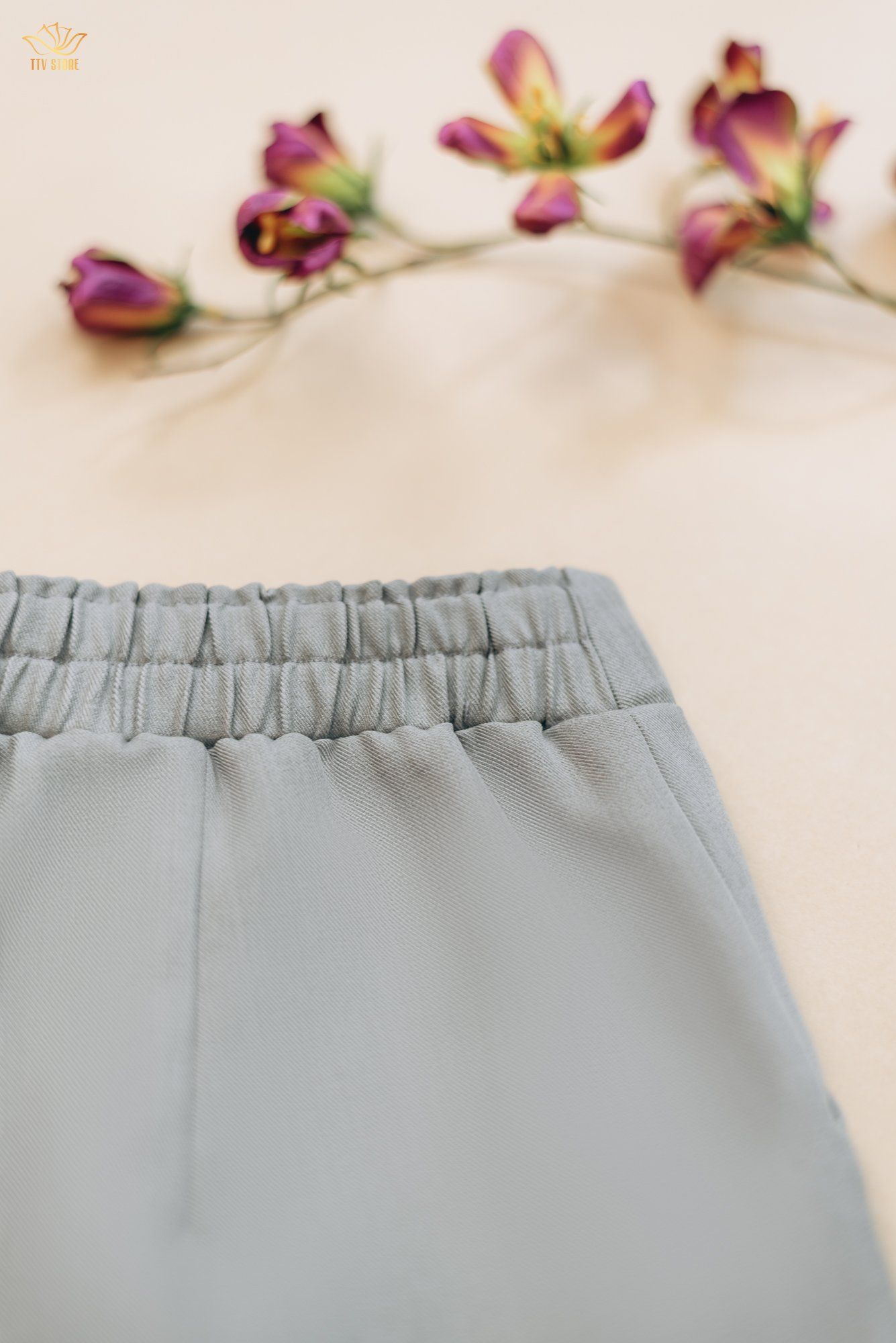 Quần tây - Khóa kéo trước bo chun sau lưng - CT - Xám tro - TTV1726