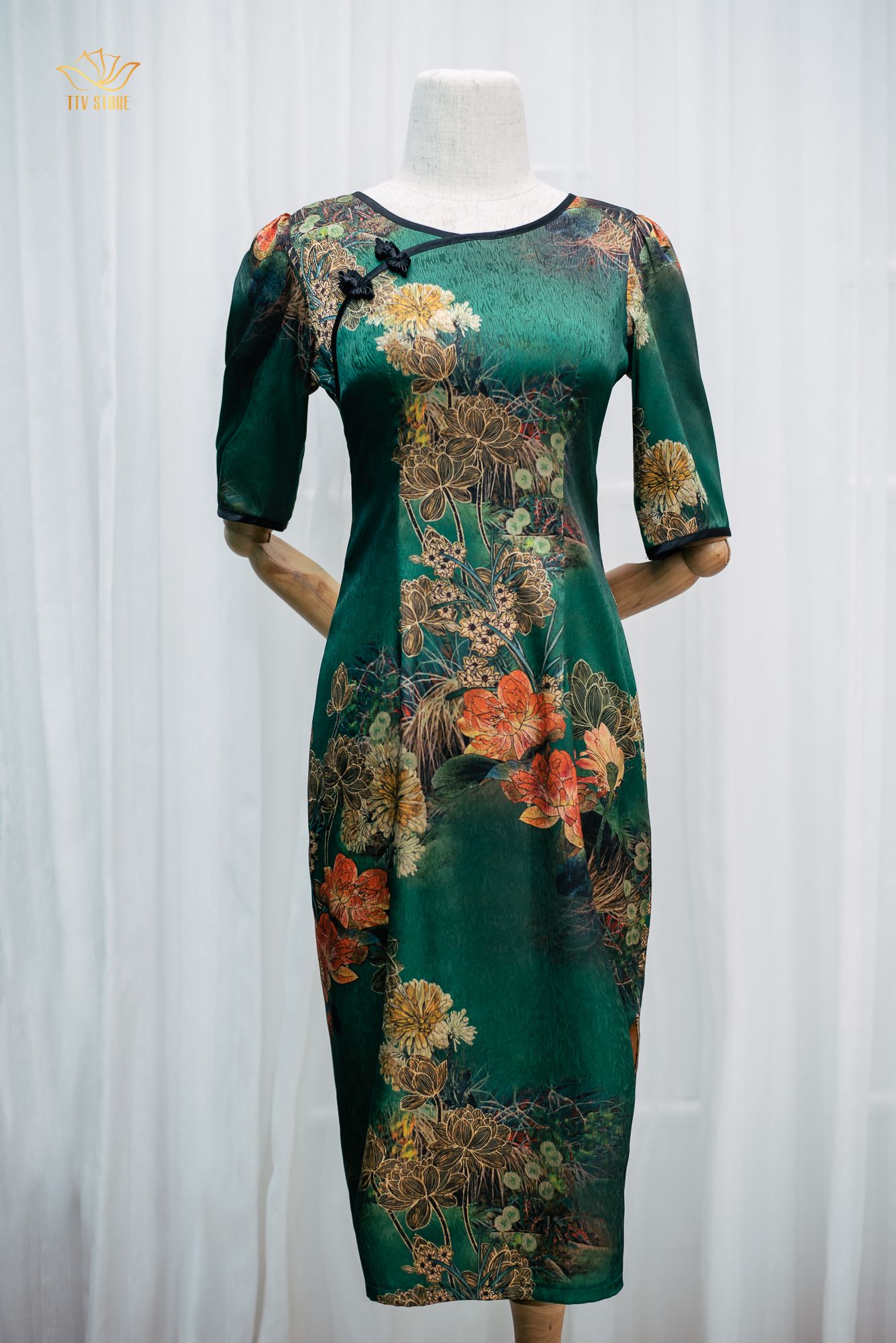 VÁY SƯỜN XÁM SX042  Thanh An Dress