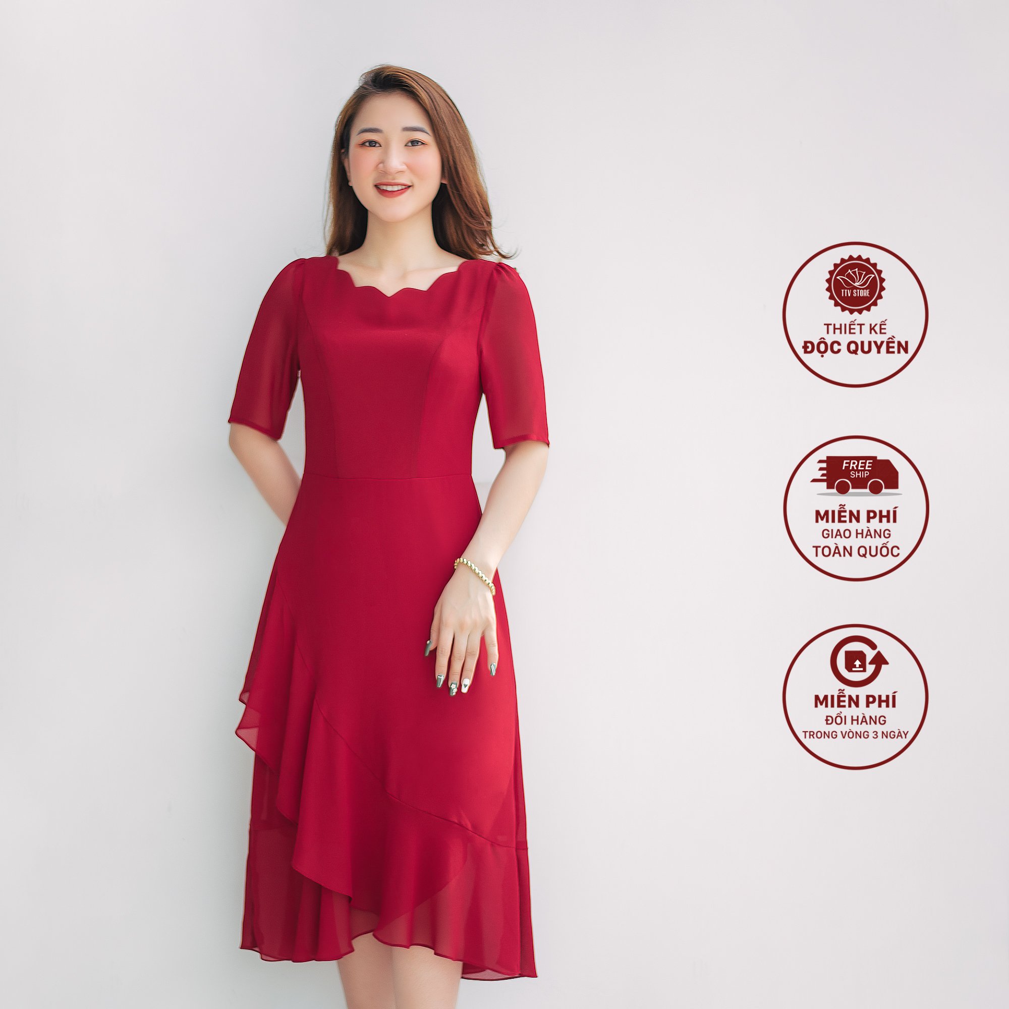 Chi tiết 81 chân váy xòe đỏ hay nhất  trieuson5