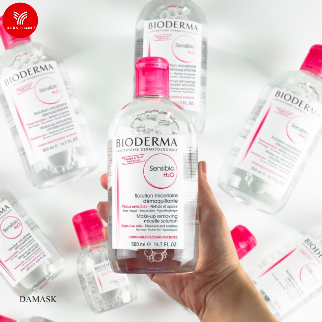 BIODERMA_Nước Tẩy Trang Crealine H2O Original Micellar Water Hồng 500ml