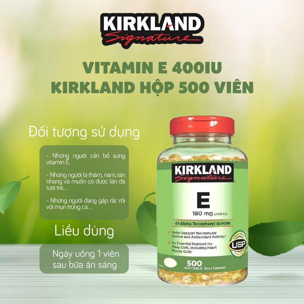 Kirkland_Viên Uống Signature Vitamin E 400 IU, 500 viênKirkland_Viên Uống  Signature Vitamin E 400 IU, 500 viên – Xuân Trang