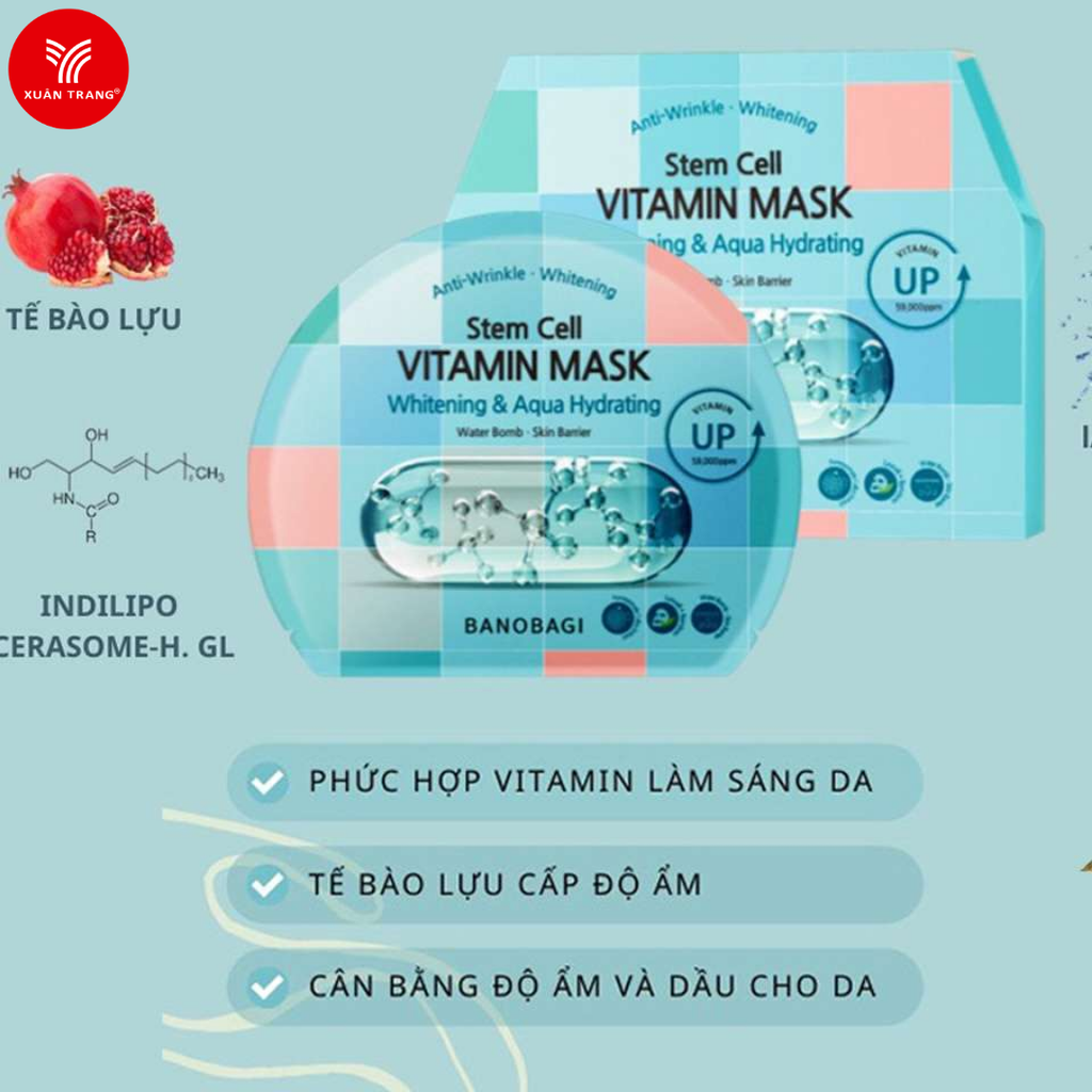 BANOBAGI_Mặt Nạ Stem Cell Vitamin Mask Whitening & Aqua Hydrating 30g