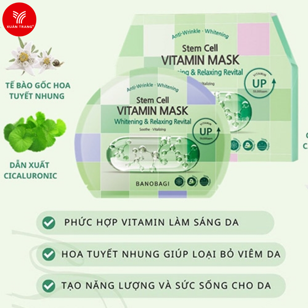 BANOBAGI_Mặt Nạ Stem Cell Vitamin Mask Whitening & Relaxing Revital 30g