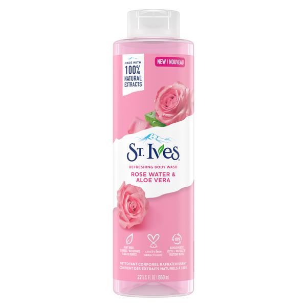 St.Ives_Sữa Tắm Hoa Hồng Và Lô Hội 650ml