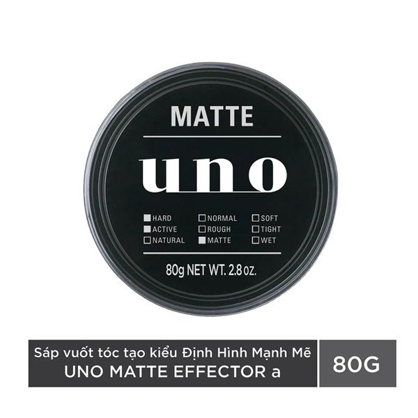 UNO_Sáp Vuốt Tóc Định Hình Mạnh Mẽ Matte Effector 80g