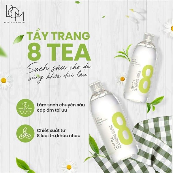 BOM_Mẫu Test Nước Tẩy Trang 8 Loại Trà Eight Tea Cleansing Water 200Ml