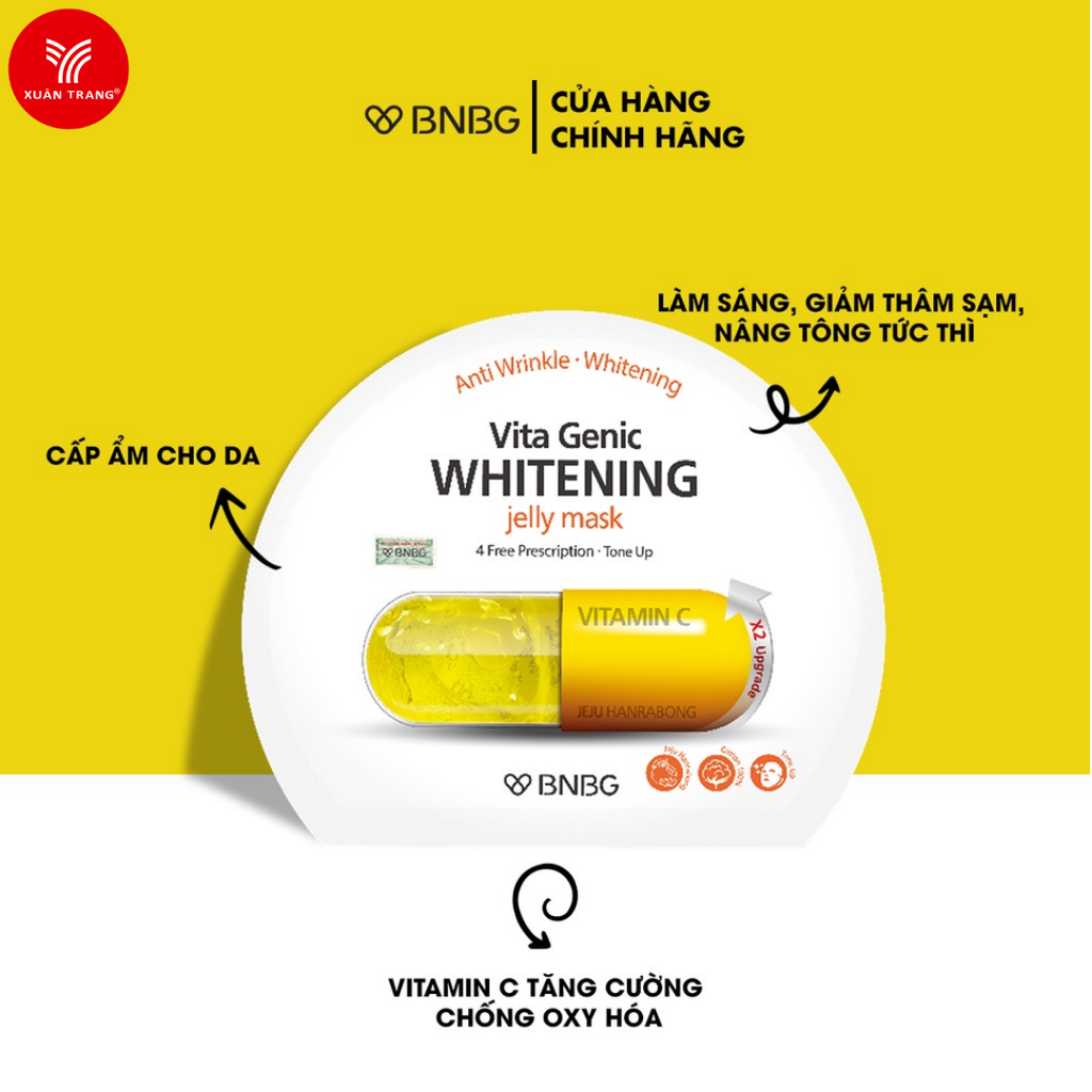 BNBG_Mặt Nạ Vitamin C Làm Sáng, Đều Màu Da (Vàng)