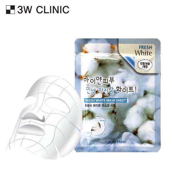 Mặt Nạ Dưỡng Da Tuyết 3W Clinic Fresh White 25ml (Miếng)
