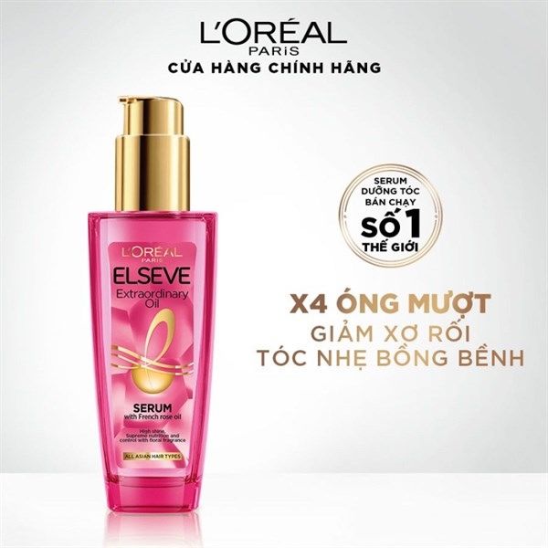 L'OREAL_Dầu Dưỡng Tóc Chiết Xuất Hoa Hồng 100ml