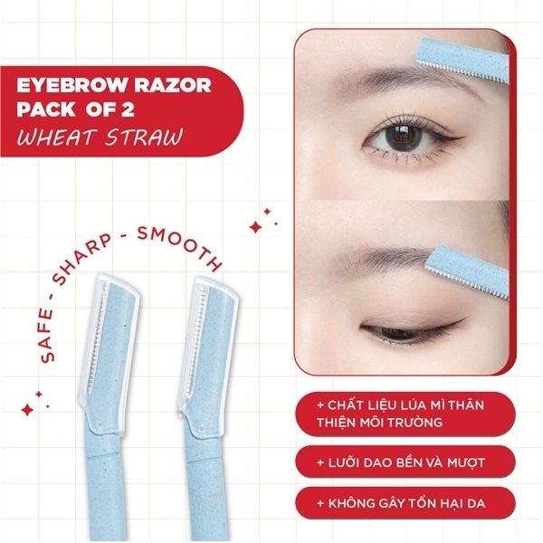 Dao cạo lông mày Horus Eyebrow Razor Wheat Straw PACK OF 2