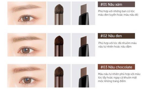 BOM_Chì Mày Định Hình 3In1 #3 Choco Brown