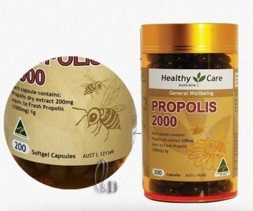 HEALTHY CARE_Viên Uống Keo Ong Propolis (2000mg x 200 viên)