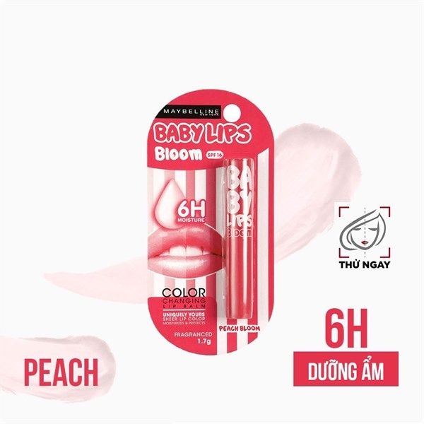 Maybelline_Son Dưỡng Chuyển Màu Spf16 Peach Blossom 1.7g