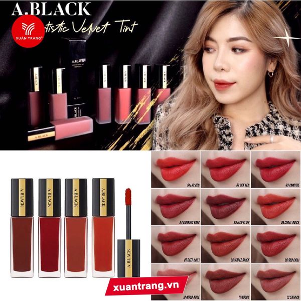 A.Black_Son Kem Lì Artistic Velvet Tint #1 đến #10