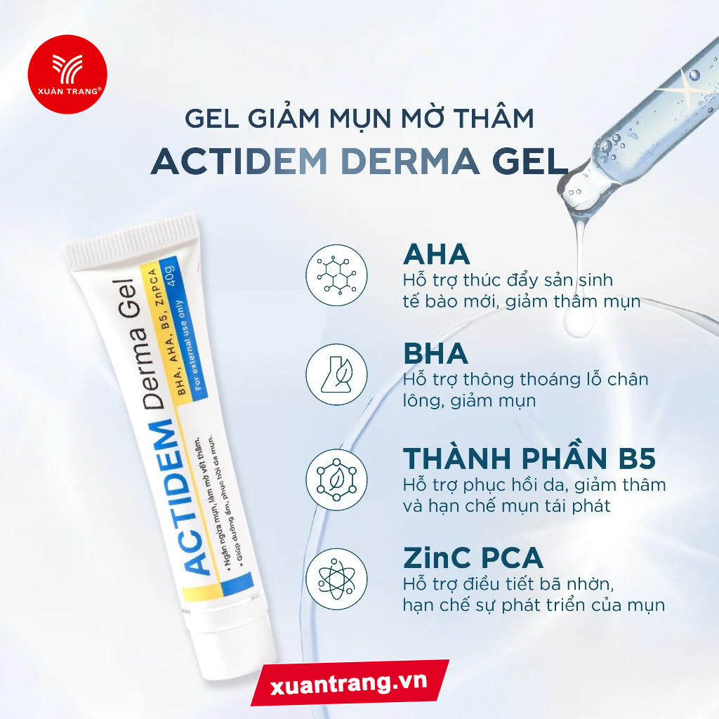 ACTIDEM_Gel Giảm Mụn Giảm Thâm Derma Gel 18g