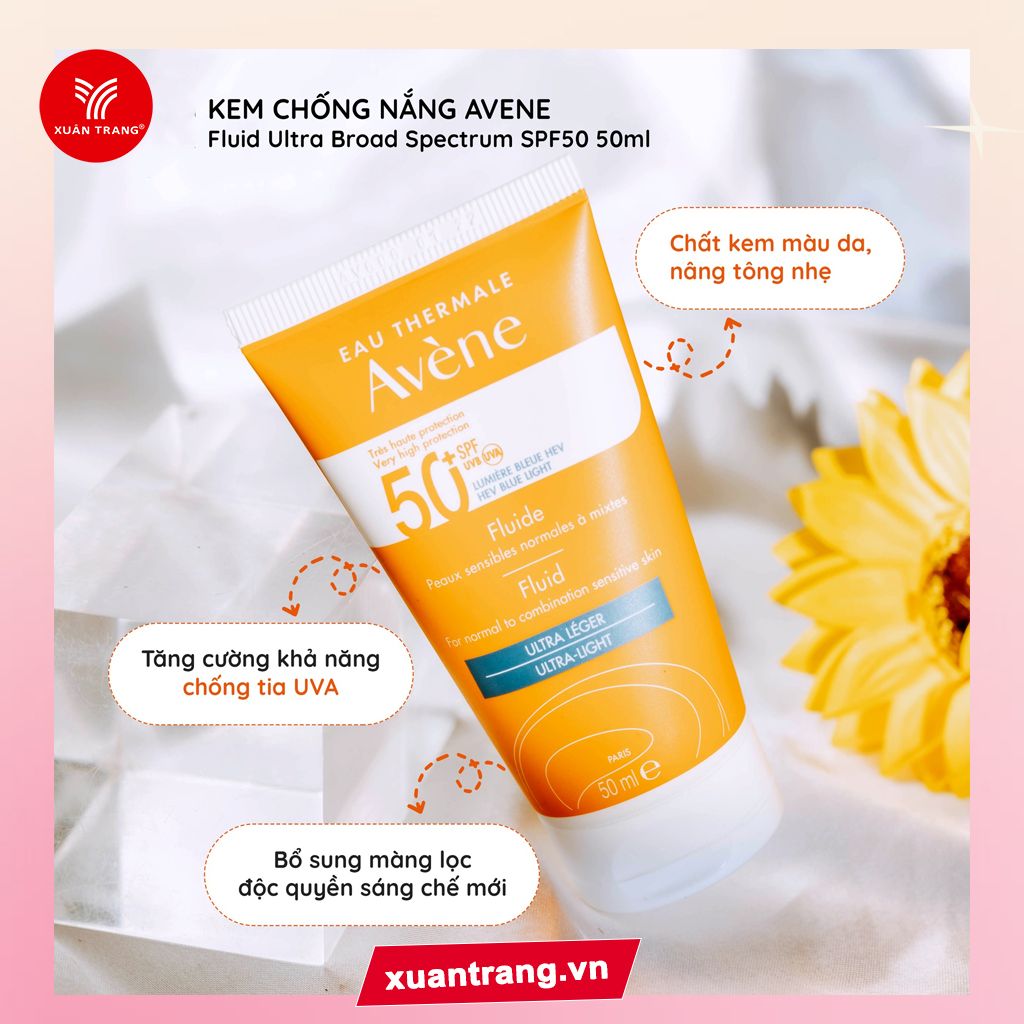 Avene_KCN Fluid Dành Cho Da Khô SPF50+ 50ml