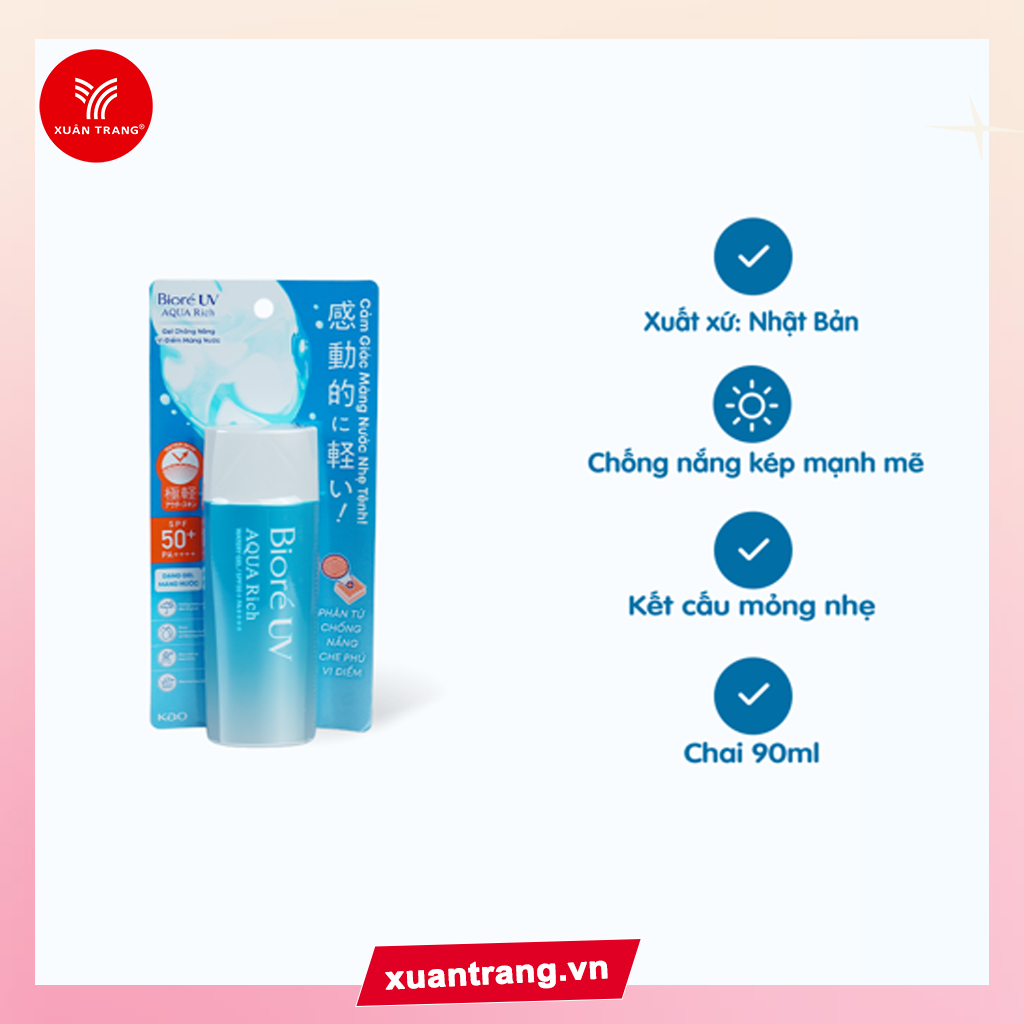 BI_Biore UV_Gel Chống Nắng Aqua Rich Mới 90ml