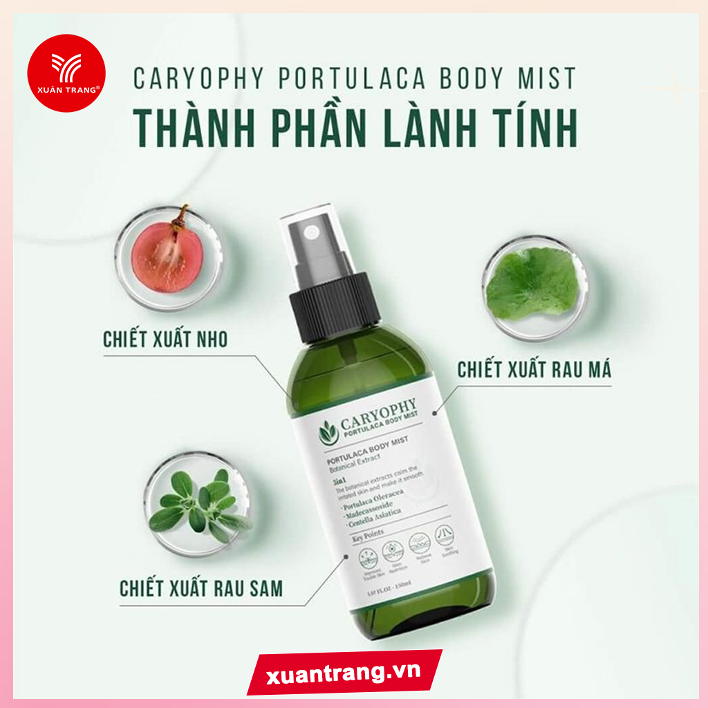 Caryophy_Xịt Trị Mụn Toàn Thân Portulaca Body Mist 150ml