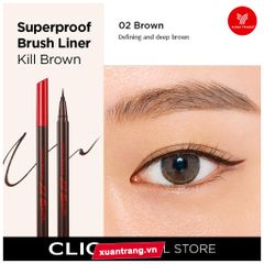CLIO_Kẻ Mắt Nước Superproof Brush Liner Kill Black 01 0.55ml