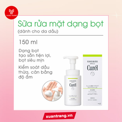 CUREL_Sữa Rửa Mặt Dạng Bọt Dành Cho Da Dầu 150ml