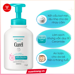 CUREL_Sữa Tắm Toàn Thân Cấp Ẩm Chuyên Sâu Dạng Bọt 480ml