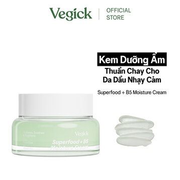 VEGICK_Kem Dưỡng Ẩm Thuần Chay Superfood + B5 Cho Da Dầu Nhạy Cảm 50ml