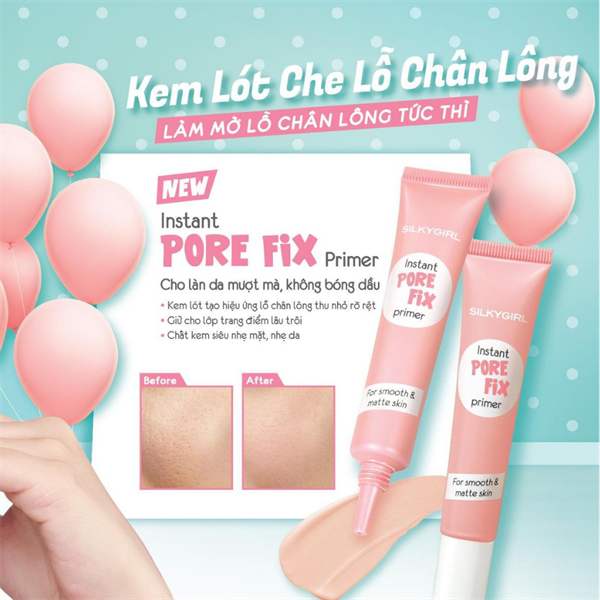 Silkygirl_Kem Lót Che Lỗ Chân Lông Màu 01 Natural 15ml