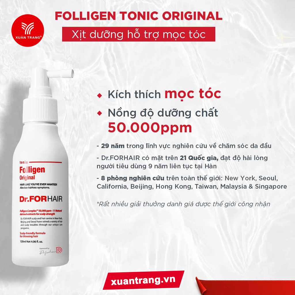 DR.FORHAIR_Xịt Dưỡng Tóc Folligen Tonic 120ml