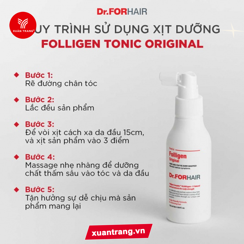 DR.FORHAIR_Xịt Dưỡng Tóc Folligen Tonic 120ml