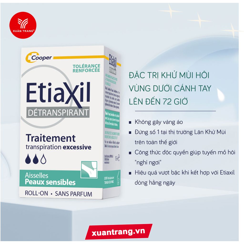 Etiaxil- Lăn khử mùi đặc trị mồ hôi, hôi nách (nâu) 15ml