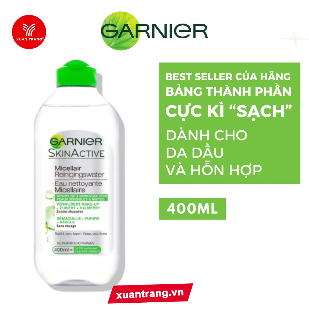 GARNIER_Nước Tẩy Trang Cho Da Dầu Skin Active 400ml