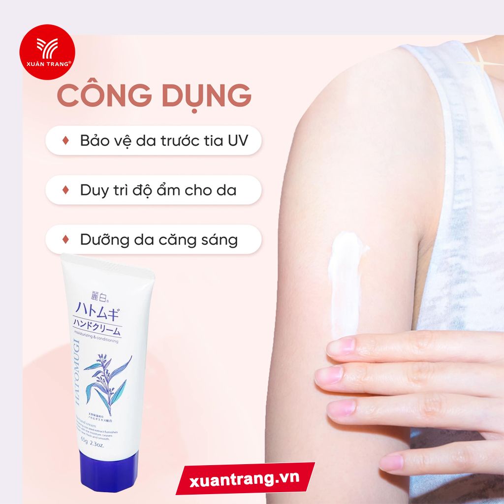 Hatomugi_Kem Dưỡng Da Tay Dưỡng Ẩm Và Mềm Min 65g