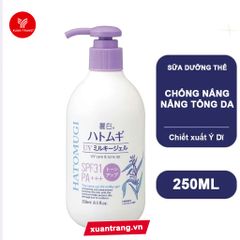 Hatomugi_Sữa Dưỡng Thể Nâng Tông, Chống Nắng SPF31 PA+++ 250ml