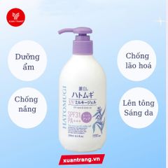 Hatomugi_Sữa Dưỡng Thể Nâng Tông, Chống Nắng SPF31 PA+++ 250ml